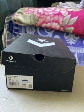 Royal Blue Platform Converse with White Laces